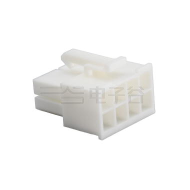 Pitch 4.2mm Male 双排 Housing 七八连PIN连PIN 特殊款 2X4Pin 黑色